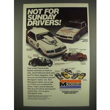 1985 Monogram Model Ad - Bob Glidden's Thunderbird & Terry Labonte's Monte Carlo