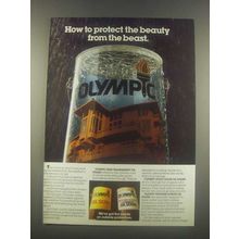 1985 Olympic Oil Stain Ad - Protect the Beauty