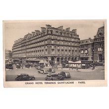 GRAND HOTEL TERMINU, SAINT-LAZARE, PARIS, FRANCE used postcard 1939 postmark