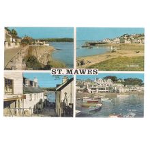 multiview, ST. MAWES, CORNWALL vintage unused postcard by J. Salmon =