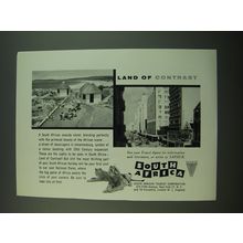 1956 South Africa Tourism Ad - Land of Contrast