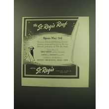1949 Hotel St. Regis Ad - The St. Regis Roof Opens May 3rd