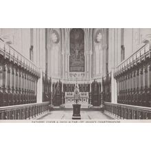 London Charterhouse Fathers Choir St Hughs Antique Postcard