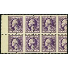 530, HUGE Misperfed Error Block of Eight Stamps WoW - Stuart Katz