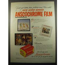 1955 Ansco Anscochrome Film Ad - You'll get better color pictures every time