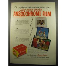 1955 Ansco Anscochrome Film Ad - Now anybody can take good color pictures