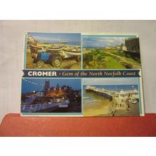 multiview, CROMER, NORFOLK. used postcard by J Salmon 2005 pm =