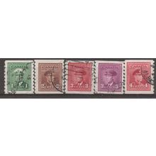 Canada 1943 Booklet Stamp Set SG394-396 IMP x Perf 9.5 Good/Fine Used..