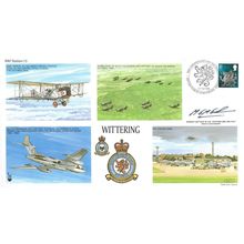 Wittering Cambs RAF Station MJM Jenkins Hand Signed Map LTD TO 80 FDC