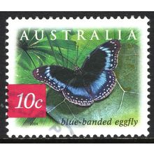 AUSTRALIA 2004: RAINFOREST BUTTERFLIES - 10c BLUE-BANDED EGGFLY USED (G4)