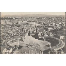Panorama da San Pietro, Roma, 1924 - Richter Foto Cartolina