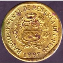 1997 Peru 10 Centimos Coin