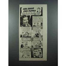 1938 Sure-Jell Pectin Ad - Mrs. Bush's Eyes Popped