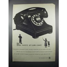 1950 Bell Telephone System Ad - Big Value at Low Cost