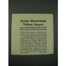 1954 Preparation H Cream Ad - Shrinks Hemorrhoids Without Surgery