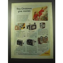 1955 Kodak Movie Camera Ad - Brownie, Medallion 8 +