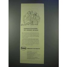 1955 Esso Lubricants Ad - Consultations At Every Stage