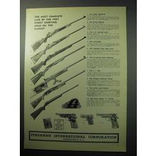 1958 Firearms International Ad - Sako F.N. Aya Lion +