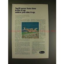 1973 Beechcraft Sierra Airplane Ad - Live it Up!!
