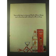 1973 Beefeater Gin Ad - Time To Stop and Think