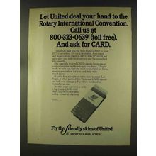 1977 United Airlines Ad - Rotary Convention