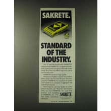 1988 Sakrete Concrete Mix Ad - Standard of the industry