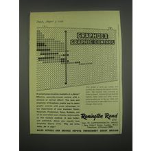 1949 Remington Rand Graphex Graphic Control Ad - Graphdex graphic control