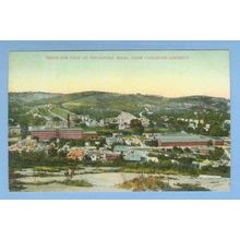 MA Fitchburg View From Cleghorn District Overhead View Of Small Town w/Mou~916