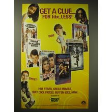 2002 Best Buy Movies Advertisement - Clueless, Grease, Top Gun