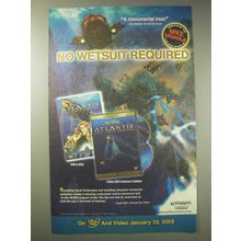 2002 Disney's Atlantis The Lost Empire Movie Ad - No wetsuit required