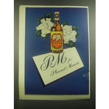 1945 PM De Luxe Whiskey Ad - PM for pleasant moments