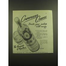 1946 Courvoisier Cognac Advertisement - Facts your palate will verify
