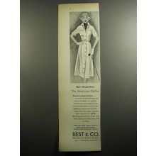 1951 Best & Co. Fashion Ad - Best's Miracle Dress The American Golfer