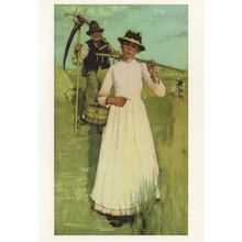 Henry Herbert La Thangue Return Of The Reapers Painting Postcard