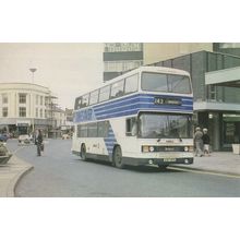 743 Skipton Bus at Burtons Clothes Shop Burnley Yorkshire Postcard