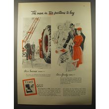 1953 Time Magazine Advertisement - The man in two positions to buy