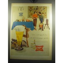 1957 Miller High Life Beer Ad - enjoy the beer with that champagne sparkle