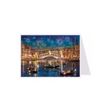 ADV4339 - Sellmer Advent Calendar Postcard - Venice Fireworks - 4.5"H x 6"W x...