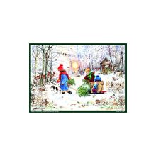 ADV816 - Sellmer Advent - Snowy Forest (With Envelope) - 11.75"H x 8.25"W x .1"D