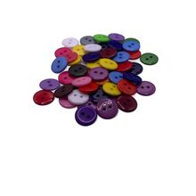 100Pcs 12mm Mixed Buttons Many Colours Flatback 2 Hole Resin Crafts Scrapbook