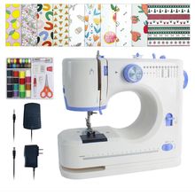 Sewing Machine for Beginners with 20 Pcs Fabric and 32 Pcs Sewing Threads Kit,Po