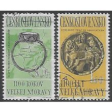 Mi 1407/8: 1,100th Anniversary of the Moravian Empire.