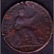 1825 Great Britain 1 Farthing Coin