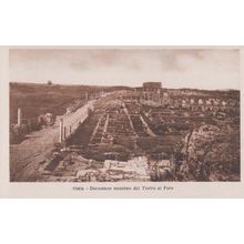 Ostia Italy Teatro Decumano Dal Porta Romana Italian Rare Antique Postcard