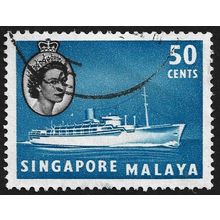 SINGAPORE 1955 50c Sc#39 USED @C278