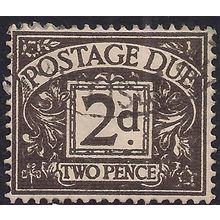GB 1959 QE2 2d Agate Postage Due used Wmk 179 SG D59 ( C1140 )
