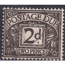 GB 1959 QE2 2d Agate Postage Due used Wmk 179 SG D59 ( 296 )