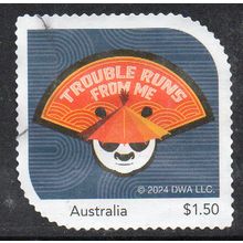 2024 DREAMWORKS, 'KUNG FU PANDA 4', USED SELF-ADHESIVE MYSTAMP. 23/24