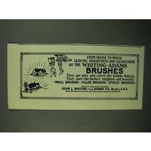 1920 Whiting-Adams Brushes Ad - From House to House