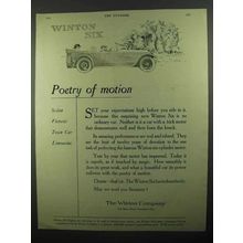 1920 Winton Six Car Ad - Poetry of Motion